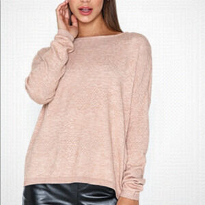 𝅺NWOT ONLY Our Story XS Pink Heathered Knit Sweater